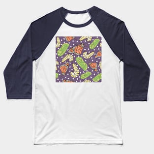 Butterfly metamorphosis pattern Baseball T-Shirt